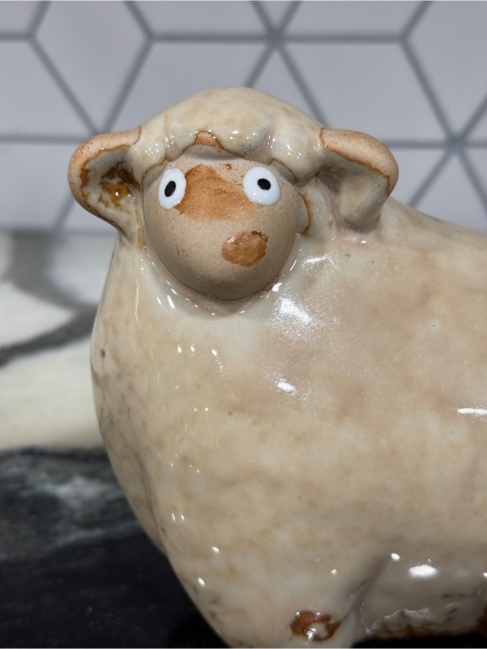 Whimsical Ceramic Sheep